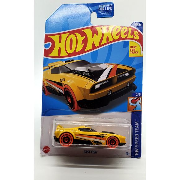 Hot Wheels Fast Fish Yellow #47 47/250 2022 HW Speed Team 2/5 - Picture 1 of 4